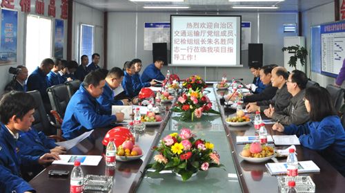 区交通运输厅纪检组组长朱胜景到我公司泸渝片区项目检查指导事情 - 企业要闻 - 888集团电子游戏