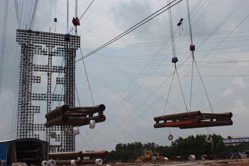 钦江特大桥无支架缆索吊装系统试吊乐成 - 企业要闻 - 888集团电子游戏