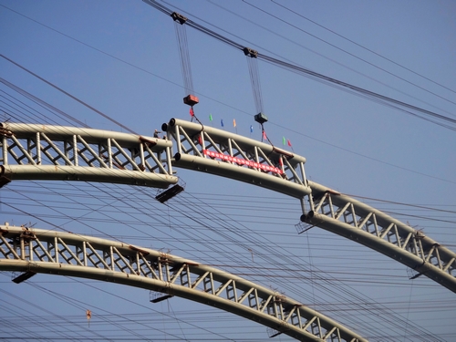 贵港郁江特大桥拱肋顺遂合龙 - 企业要闻 - 888集团电子游戏